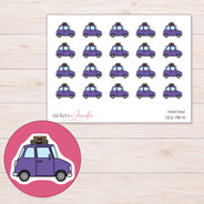 DDZ-9874 planner sticker sheet with enlarged sticker detail