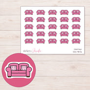 DDZ-9876 planner sticker sheet with enlarged sticker detail