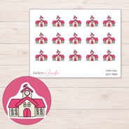DDZ-9881 planner sticker sheet with enlarged sticker detail