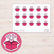 DDZ-9885 planner sticker sheet with enlarged sticker detail