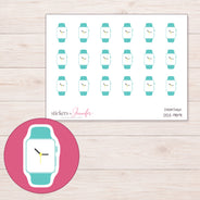DDZ-9891 planner sticker sheet with enlarged sticker detail