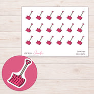 DDZ-9892 planner sticker sheet with enlarged sticker detail