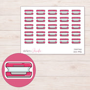 DDZ-9912 planner sticker sheet with enlarged sticker detail