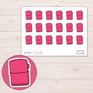 DDZ-9913 planner sticker sheet with enlarged sticker detail