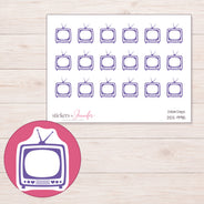 DDZ-9915 planner sticker sheet with enlarged sticker detail