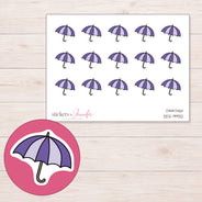 DDZ-9932 planner sticker sheet with enlarged sticker detail