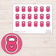 DDZ-9946 planner sticker sheet with enlarged sticker detail