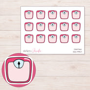 DDZ-9947 planner sticker sheet with enlarged sticker detail
