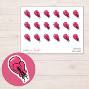 DDZ-9949 planner sticker sheet with enlarged sticker detail
