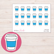DDZ-9952 planner sticker sheet with enlarged sticker detail