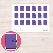 DDZ-9956 planner sticker sheet with enlarged sticker detail