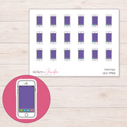 DDZ-9958 planner sticker sheet with enlarged sticker detail