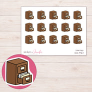 DDZ-9967 planner sticker sheet with enlarged sticker detail