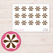 DDZ-9969 planner sticker sheet with enlarged sticker detail