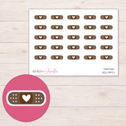 DDZ-9977 planner sticker sheet with enlarged sticker detail