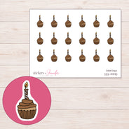 DDZ-9990 planner sticker sheet with enlarged sticker detail