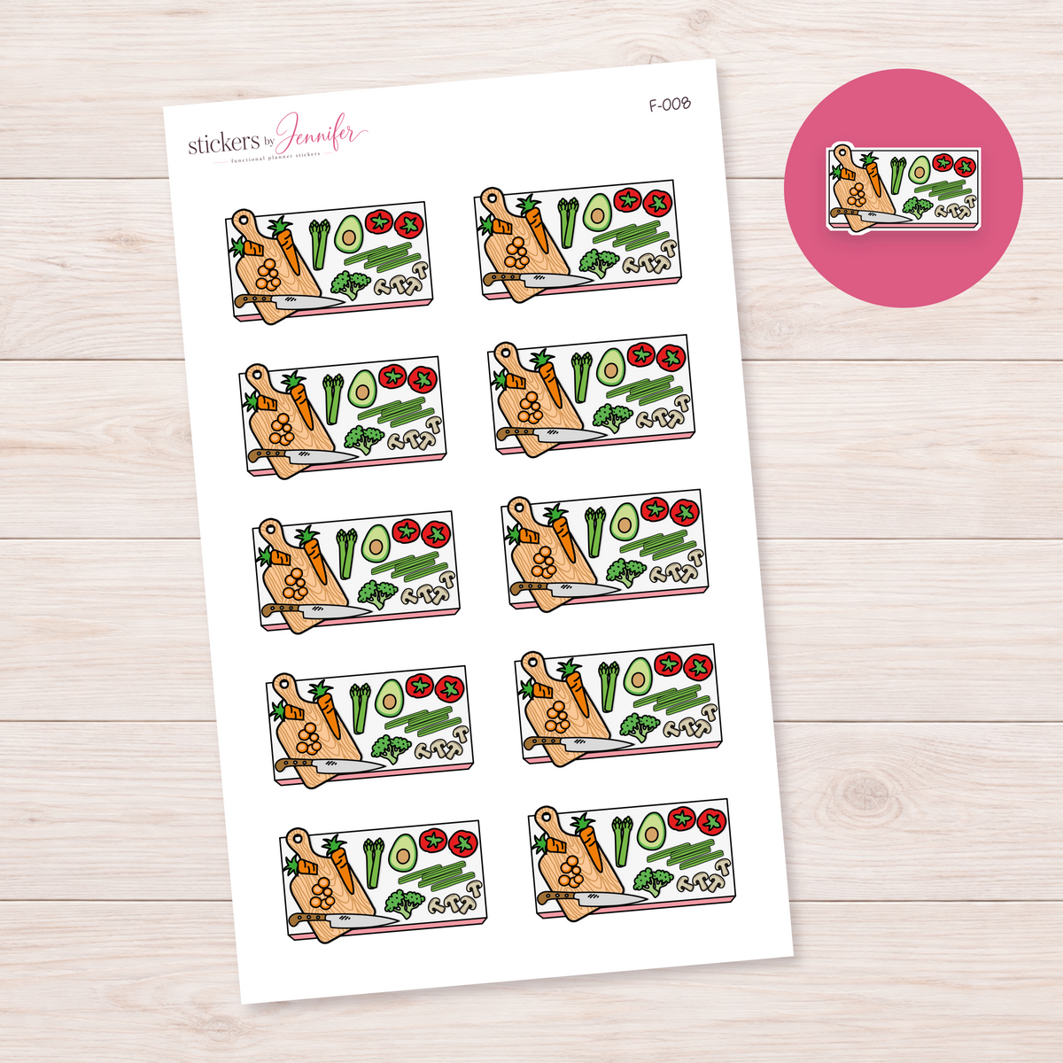 Meal Prep Planner Stickers | F-008