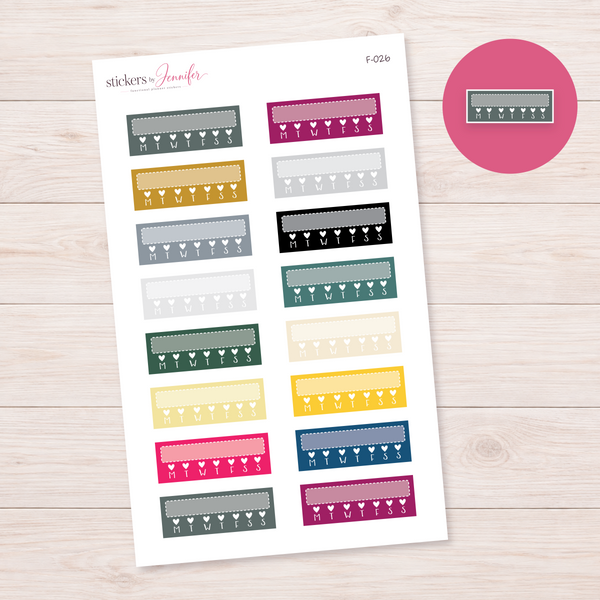 Weekly Habit Trackers — Neutral and Accent Mix Planner Stickers | F-026