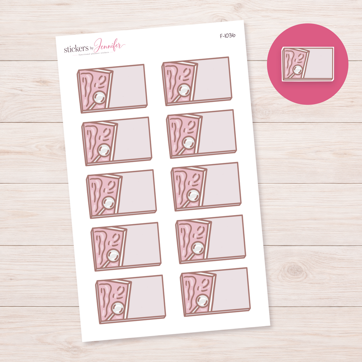 Summer Accessories Note Box Planner Stickers | F-1036