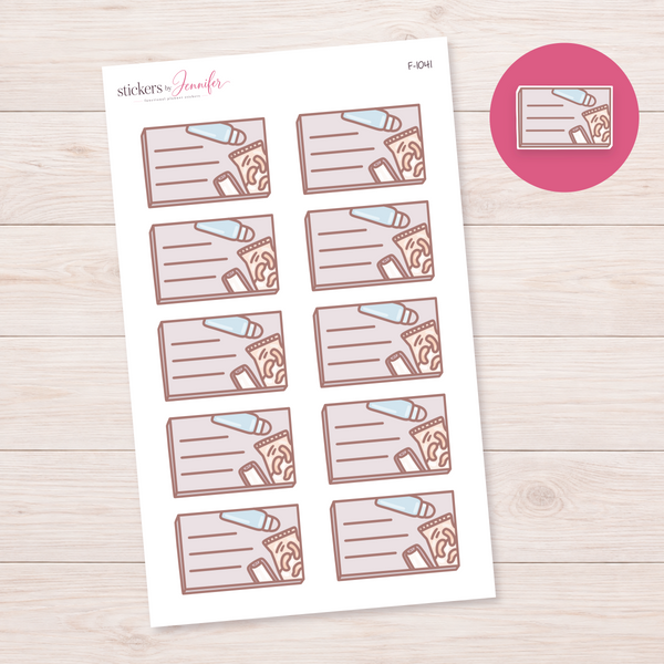 Travel Essentials Lined Box Planner Stickers | F-1041