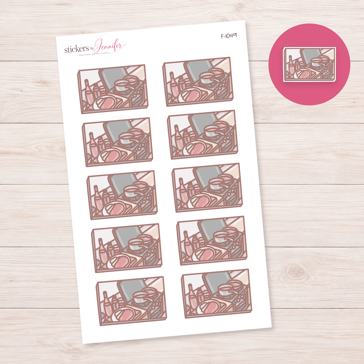 Kitchen Cooking Flatlay Box Planner Stickers | F-1049