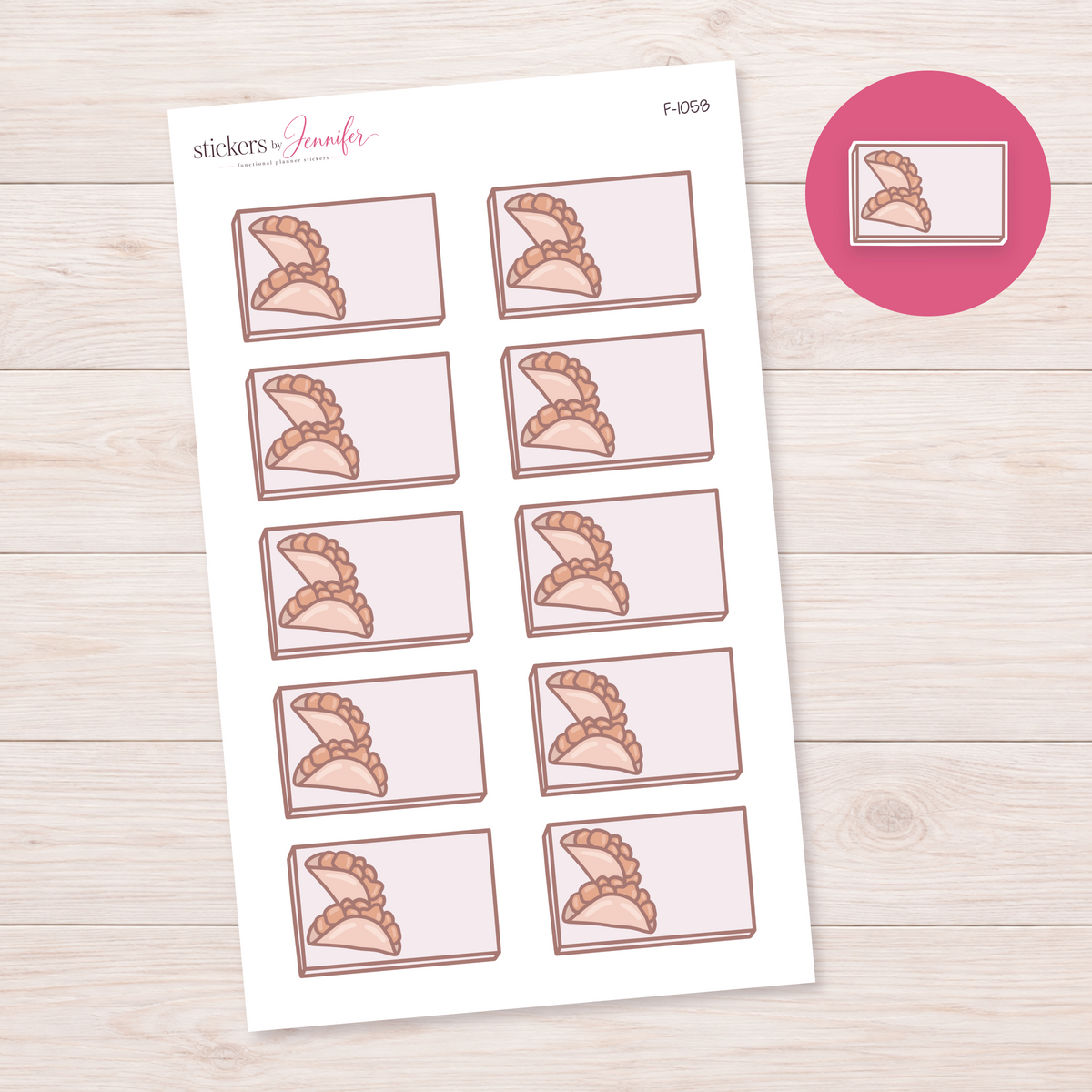 Taco Note Box Planner Stickers | F-1058