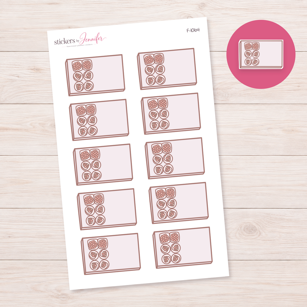 Sushi Roll Note Box Planner Stickers | F-1064