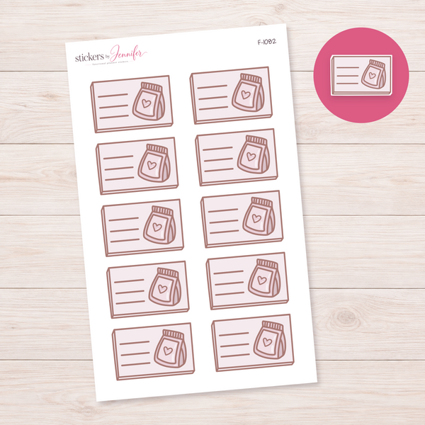 Pet Food Bag Lined Box Planner Stickers | F-1082