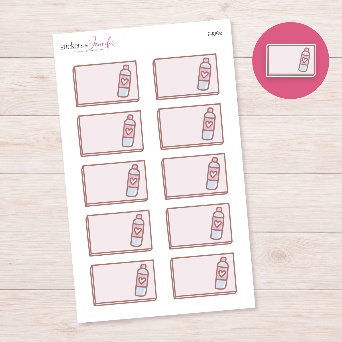 Pet Shampoo Note Box Planner Stickers | F-1086