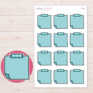 F-1322 planner sticker sheet with enlarged sticker detail