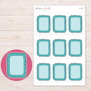 F-1327 planner sticker sheet with enlarged sticker detail