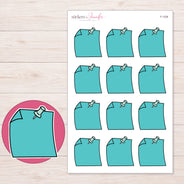 F-1338 planner sticker sheet with enlarged sticker detail