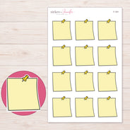 F-1341 planner sticker sheet with enlarged sticker detail