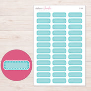 F-1343 planner sticker sheet with enlarged sticker detail