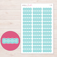 F-1346 planner sticker sheet with enlarged sticker detail