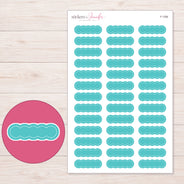 F-1356 planner sticker sheet with enlarged sticker detail