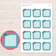F-1357 planner sticker sheet with enlarged sticker detail