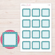 F-1358 planner sticker sheet with enlarged sticker detail