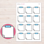 F-1361 planner sticker sheet with enlarged sticker detail