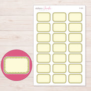 F-1373 planner sticker sheet with enlarged sticker detail