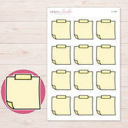 F-1376 planner sticker sheet with enlarged sticker detail