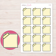 F-1377 planner sticker sheet with enlarged sticker detail