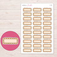 F-1378 planner sticker sheet with enlarged sticker detail