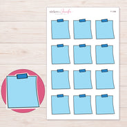 F-1396 planner sticker sheet with enlarged sticker detail