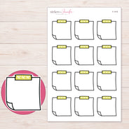 F-1415 planner sticker sheet with enlarged sticker detail