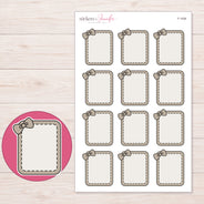 F-1436 planner sticker sheet with enlarged sticker detail