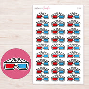 F-1442 planner sticker sheet with enlarged sticker detail