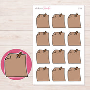 F-1446 planner sticker sheet with enlarged sticker detail