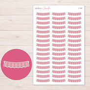 F-1458 planner sticker sheet with enlarged sticker detail