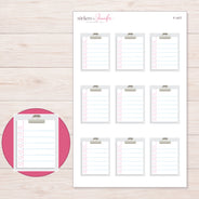 F-1477 planner sticker sheet with enlarged sticker detail